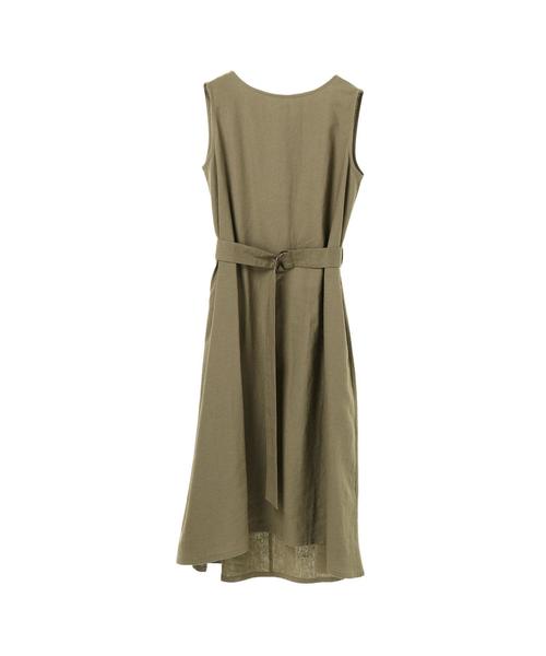 koe(コエ)の「リネンIラインワンピース(ワンピース・レディース・ブラック/カーキ・S/L/M)」の4枚目の写真