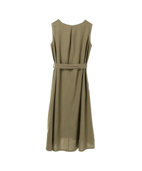 koe(コエ)の「リネンIラインワンピース(ワンピース・レディース・ブラック/カーキ・S/L/M)」の5枚目の写真