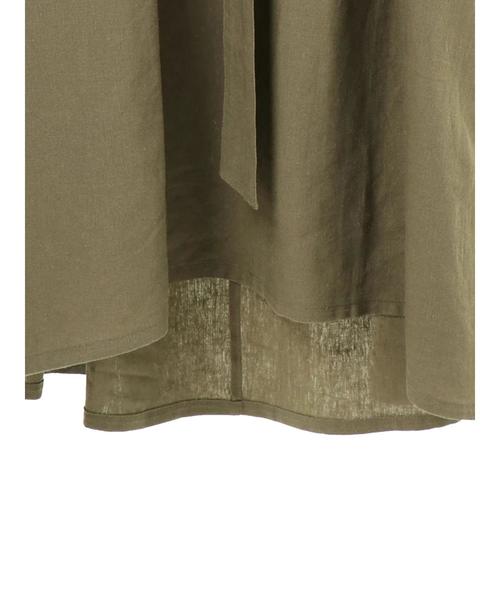 koe(コエ)の「リネンIラインワンピース(ワンピース・レディース・ブラック/カーキ・S/L/M)」の7枚目の写真