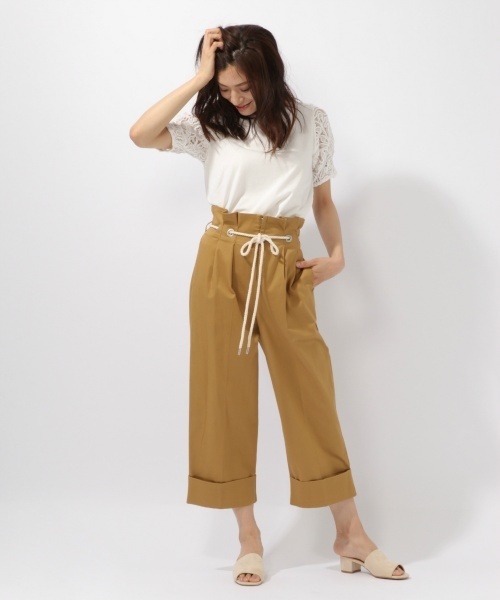 laboratory work（ラボラトリーワーク）の「袖３Dコードレースプルオーバー（Tシャツ/カットソー・レディース・ホワイト/イエロー/ブラック・MEDIUM）」の11枚目の写真