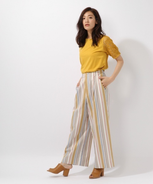 laboratory work（ラボラトリーワーク）の「袖３Dコードレースプルオーバー（Tシャツ/カットソー・レディース・ホワイト/イエロー/ブラック・MEDIUM）」の17枚目の写真