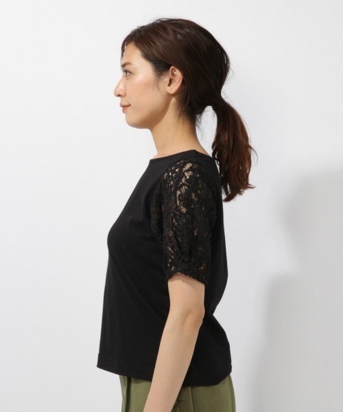 laboratory work（ラボラトリーワーク）の「袖３Dコードレースプルオーバー（Tシャツ/カットソー・レディース・ホワイト/イエロー/ブラック・MEDIUM）」の19枚目の写真