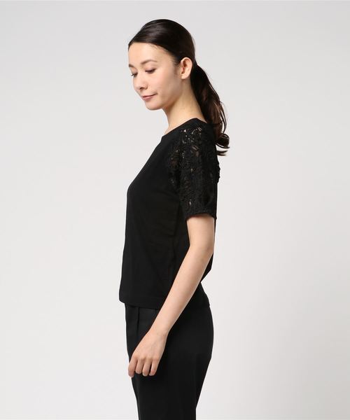 laboratory work（ラボラトリーワーク）の「袖３Dコードレースプルオーバー（Tシャツ/カットソー・レディース・ホワイト/イエロー/ブラック・MEDIUM）」の5枚目の写真