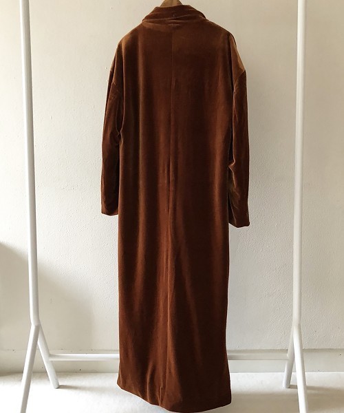 vintage ベロアコート　ガウンコート TODAYFUL（トゥデイフル）の「ベロアガウンコート（チェスターコート