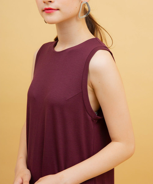 UNITED TOKYO（ユナイテッドトウキョウ）の「プリーツレイヤードワンピース（ワンピース・レディース・ワインレッド/ブラック/カーキ・1）」の10枚目の写真