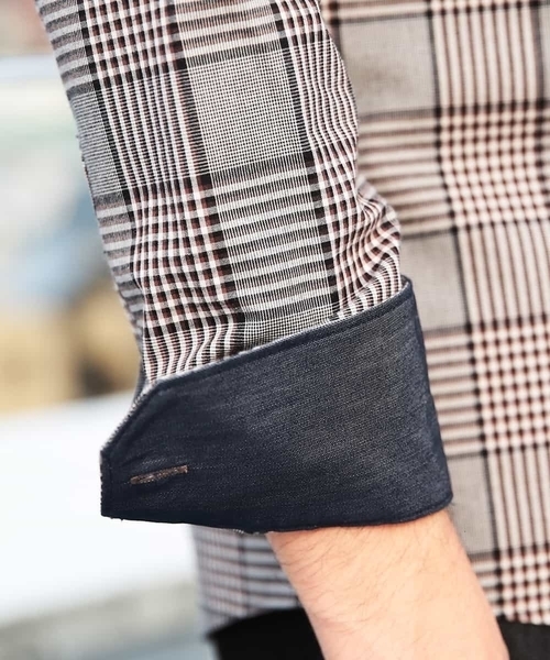 MICHEL KLEIN HOMME (ミッシェルクランオム)の「シャツ(ウェザーグレンチェック)(シャツ/ブラウス・メンズ・ブラウン・SMALL/MEDIUM/LARGE/X-LARGE)」の8枚目の写真