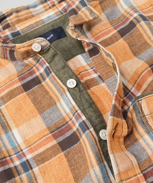 SHIPS JET BLUE（シップスジェットブルー）の「JB: タイニーカラー/ワイヤーシャツ■（シャツ/ブラウス・メンズ・ベージュ/ネイビー/オレンジ・SMALL/MEDIUM/LARGE）」の13枚目の写真