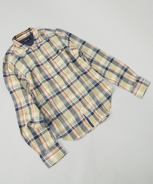 SHIPS JET BLUE（シップスジェットブルー）の「JB: タイニーカラー/ワイヤーシャツ■（シャツ/ブラウス・メンズ・ベージュ/ネイビー/オレンジ・SMALL/MEDIUM/LARGE）」の7枚目の写真