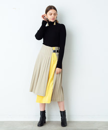 トーガプルラtoga pullaストライプスカートコットン綿膝下丈 トーガプルラtoga pullaストライプスカートコットン綿膝下丈