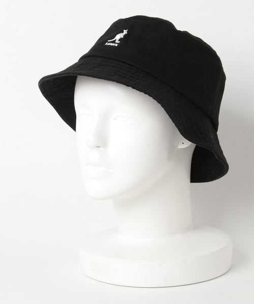 KANGOL（カンゴール）の「WEGO/KANGOL Washed Bucket/バケットハット（ハット・メンズ・ベージュ/ブラック・MEDIUM）」の2枚目の写真