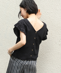 LOWRYS FARM | Ｌ／Ｒラッフルフレンチスリーブ　836517(シャツ/ブラウス)