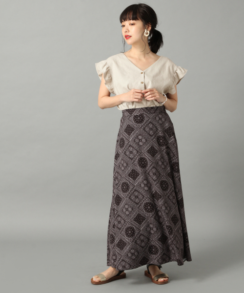 LOWRYS FARM(ローリーズファーム)の「L/Rラッフルフレンチスリーブ 836517(シャツ/ブラウス・レディース・オフホワイト/ブラック/ライトグレー/ベージュ・FREE)」の14枚目の写真