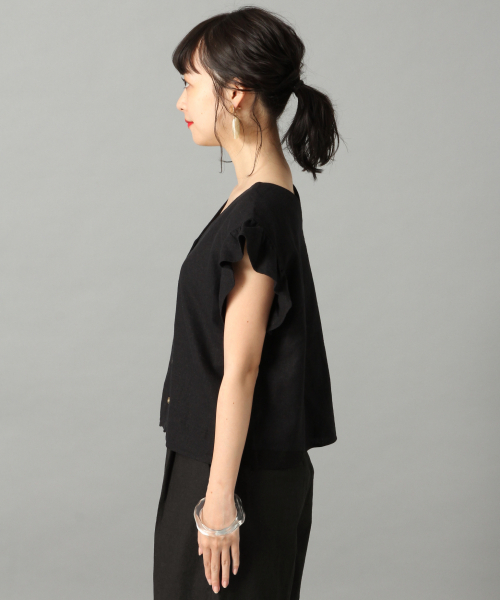 LOWRYS FARM(ローリーズファーム)の「L/Rラッフルフレンチスリーブ 836517(シャツ/ブラウス・レディース・オフホワイト/ブラック/ライトグレー/ベージュ・FREE)」の13枚目の写真