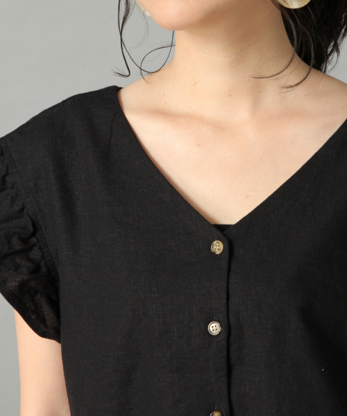 LOWRYS FARM(ローリーズファーム)の「L/Rラッフルフレンチスリーブ 836517(シャツ/ブラウス・レディース・オフホワイト/ブラック/ライトグレー/ベージュ・FREE)」の15枚目の写真