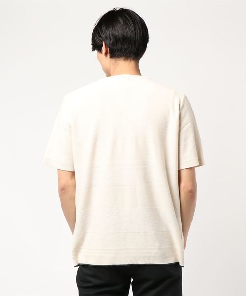 CRAFT STANDARD BOUTIQUE(クラフトスタンダードブティック)の「ボーダー風切替ニットプルオーバー○(ニット/セーター・メンズ・ネイビー/アイボリー/グレー系その他・M/LL/L)」の5枚目の写真