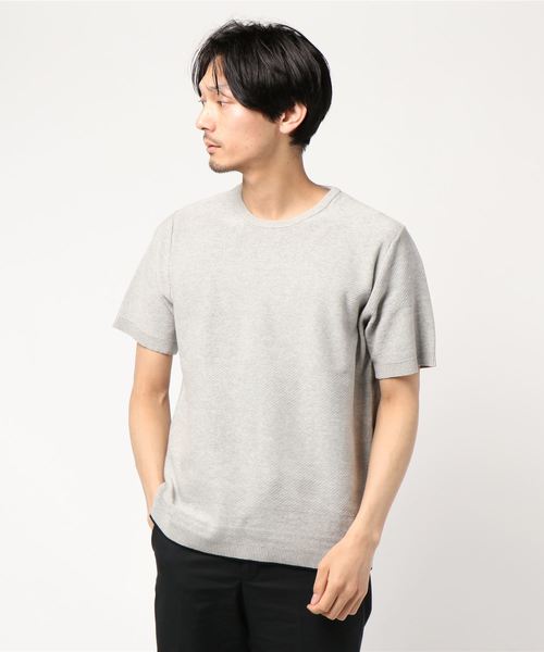 CRAFT STANDARD BOUTIQUE(クラフトスタンダードブティック)の「ボーダー風切替ニットプルオーバー○(ニット/セーター・メンズ・ネイビー/アイボリー/グレー系その他・M/LL/L)」の7枚目の写真