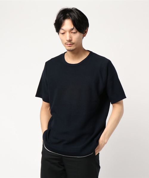 CRAFT STANDARD BOUTIQUE(クラフトスタンダードブティック)の「ボーダー風切替ニットプルオーバー○(ニット/セーター・メンズ・ネイビー/アイボリー/グレー系その他・M/LL/L)」の8枚目の写真