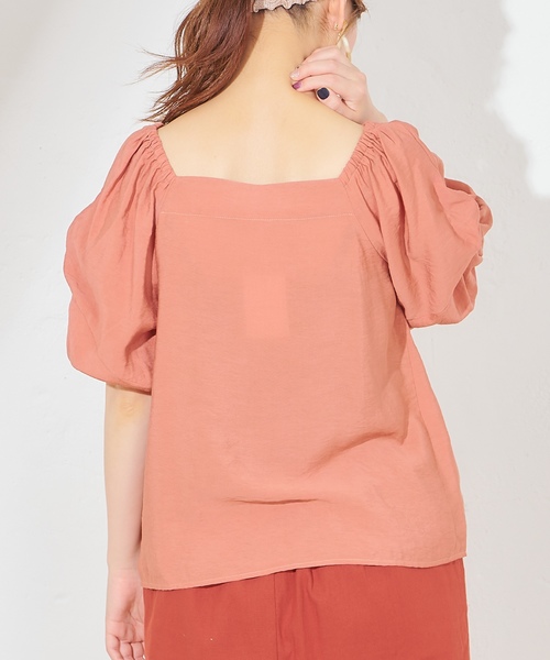 natural couture（ナチュラルクチュール）の「ハートネックボリューム袖ブラウス（シャツ/ブラウス・レディース・ベージュ/アイボリー/ドット/レンガ・FREE）」の22枚目の写真