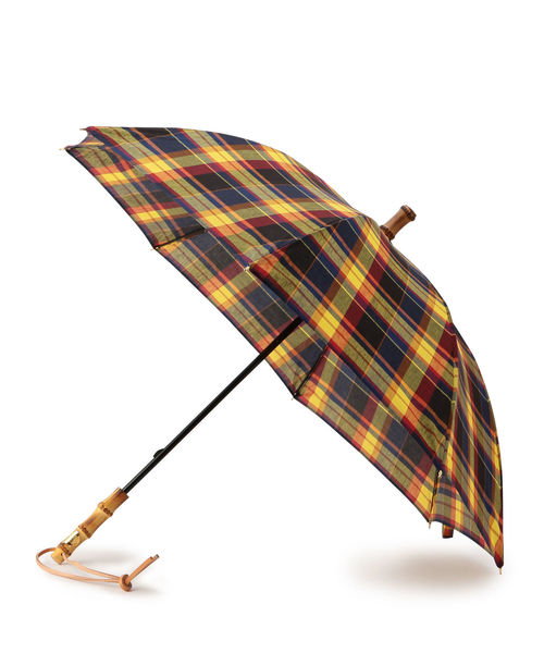 liflattie ships(リフラティ シップス)の「Traditional Weatherwear:チェックパラソル(長傘・レディース・イエロー/ダークグレー・ONE SIZE)」の2枚目の写真