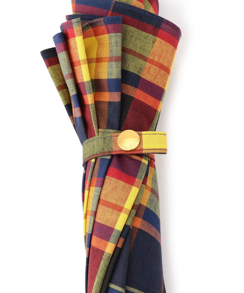 liflattie ships(リフラティ シップス)の「Traditional Weatherwear:チェックパラソル(長傘・レディース・イエロー/ダークグレー・ONE SIZE)」の6枚目の写真