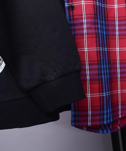 rovtski(ロフトスキー)の「JERZY CHECK MIX MIX CREW & SHIRT/ジャージー チェックミックス クルーネックシャツ(シャツ/ブラウス・メンズ・ホワイト×ブラック/ホワイト系その他/ホワイト×イエロー/ブラック系その他/ブラック系その他2・FREE)」の9枚目の写真