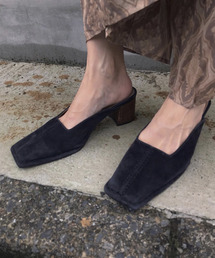 Ameri | STITCH QUADRANGLE TOE MULE(パンプス)