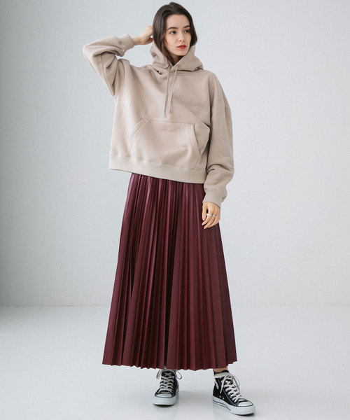 PUBLIC TOKYO（パブリックトウキョウ）の「【新垣結衣さん着用】極 スウェットパーカー/フードプルオーバー（パーカー・レディース・ベージュ/ダークグレー/ブラウン/マスタード/ピンク/カーキ/レンガ・1/2）」の15枚目の写真