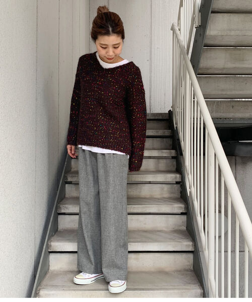 fredy repit（フレディレピ）の「カラーネップモヘヤVネック