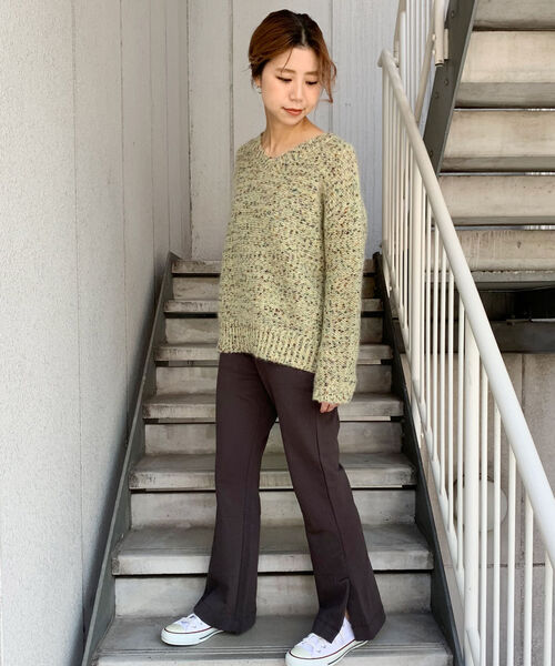 fredy repit（フレディレピ）の「カラーネップモヘヤVネック