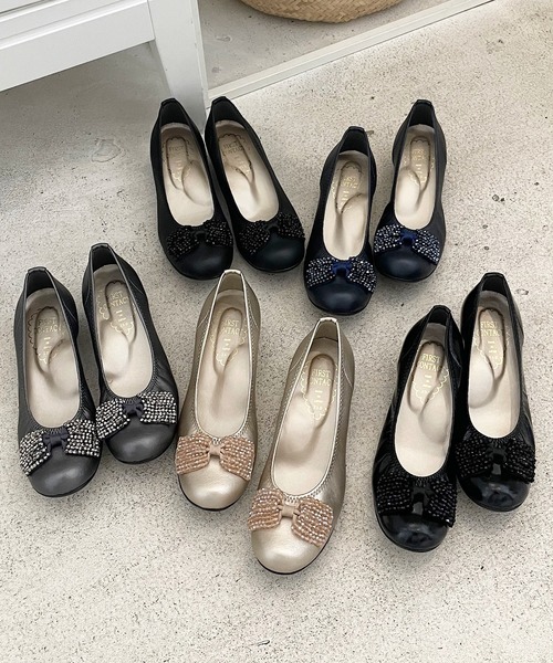 shopnikoniko（ショップニコニコ）の「日本製 バレエシューズ スパンコール リボン パンプス（パンプス・レディース・ブラック系その他/ブラック/ゴールド/ネイビー/グレー・22/22.5/23/23.5/24/24.5）」の18枚目の写真
