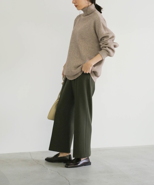 select MOCA(セレクトモカ)の「ドロップショルダーハイゲージタートルニット/肉厚ハイネックリブスリーブニット(ニット/セーター・レディース・ブラウン/ベージュ/チャコールグレー・FREE)」の10枚目の写真