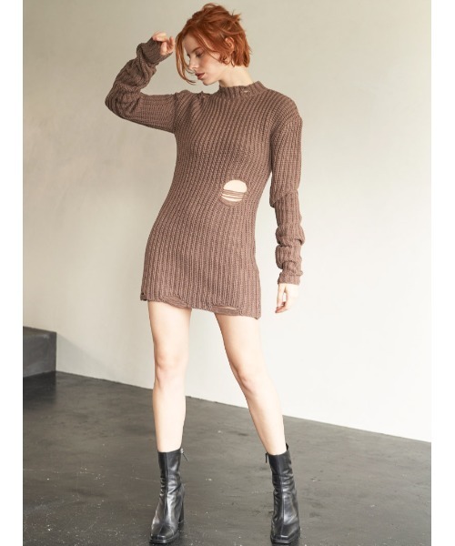 Darich（ダーリッチ）の「ダメージニットOP（ワンピース）」 - WEAR