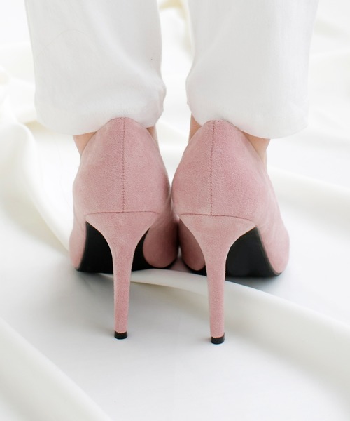 Julia Boutique（ジュリアブティック）の「バックル付きスエードヒールパンプス/550117（パンプス・レディース・ブラック/ピンク/ブルー/アイボリー/ベージュ/ブラック系その他/ラベンダー/ホワイト系その他・LL/3L/S/M/L/5L/4L）」の20枚目の写真