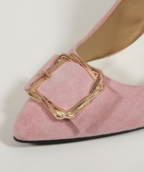 Julia Boutique（ジュリアブティック）の「バックル付きスエードヒールパンプス/550117（パンプス・レディース・ブラック/ピンク/ブルー/アイボリー/ベージュ/ブラック系その他/ラベンダー/ホワイト系その他・LL/3L/S/M/L/5L/4L）」の17枚目の写真