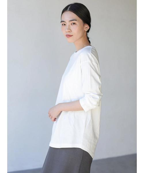AMERICAN HOLIC(アメリカンホリック)の「裾ラウンドカットチュニック *〇(Tシャツ/カットソー・レディース・オフホワイト・L/M)」の3枚目の写真