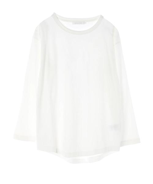 AMERICAN HOLIC(アメリカンホリック)の「裾ラウンドカットチュニック *〇(Tシャツ/カットソー・レディース・オフホワイト・L/M)」の4枚目の写真