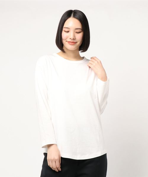 AMERICAN HOLIC(アメリカンホリック)の「裾ラウンドカットチュニック *〇(Tシャツ/カットソー・レディース・オフホワイト・L/M)」の10枚目の写真
