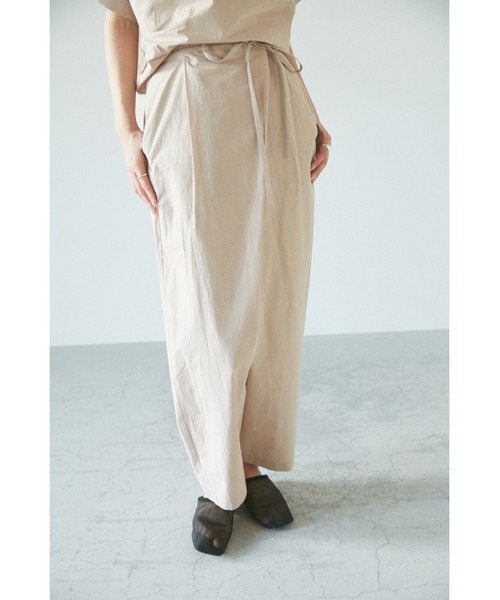 BLACK BY MOUSSY(�u���b�N�o�C�}�E�W�[)��cotton linen wrap pants�q�R�b�g�� ���l�� ���b�v�p���c�r(�p���c)