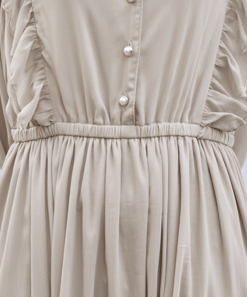 PairPair（ペアペア）の「リボン付フリルワンピース（ワンピース・レディース・ベージュ/ブラック・FREE）」の8枚目の写真