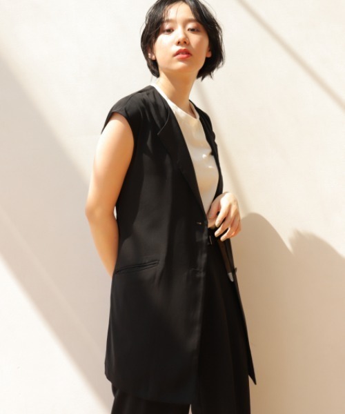 PAGEBOY（ページボーイ）の「セットアップ モードジレ（その他アウター・レディース・ライトブルー/ブラック・FREE）」の7枚目の写真