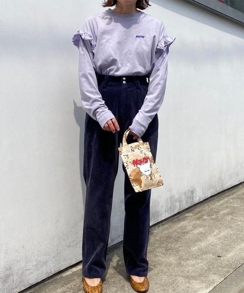 HOLIDAY(ホリデイ)の「CORDUROY TUCK PANTS コーデュロイタックパンツ(その他パンツ・レディース・ベージュ/ネイビー・1/0)」の11枚目の写真
