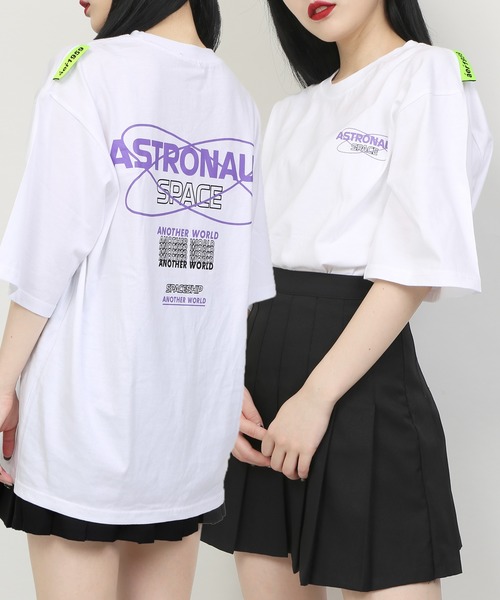 WC(ダブル シー)の「WC/SPACEタグプリントTシャツ(Tシャツ/カットソー・レディース・ブラック/ホワイト・FREE)」の2枚目の写真