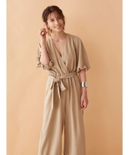 安田美沙子コラボ】カシュクールオールインワン（ワンピース）｜Now me