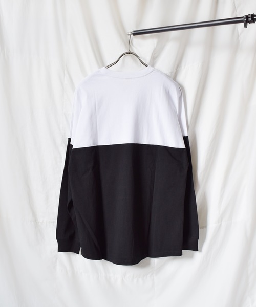 TRAP/U （トラップユー）の「《TRAP/U》バイカラードロップショルダー長袖Tシャツ（Tシャツ/カットソー・レディース・ブラック/ミント/ベージュ/カーキ・LARGE/MEDIUM）」の10枚目の写真