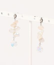 【rurururu】淡水パールとスワロフスキーのピアス