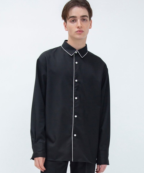 F(エフ)(エフ)の「【F】BACK OPEN LONG SHIRTS(テーラードジャケット・メンズ・ブラック・1/2)」の1枚目の写真