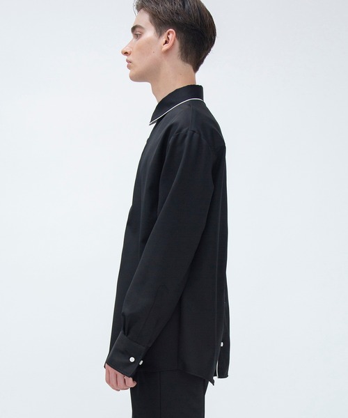 F(エフ)(エフ)の「【F】BACK OPEN LONG SHIRTS(テーラードジャケット・メンズ・ブラック・1/2)」の2枚目の写真