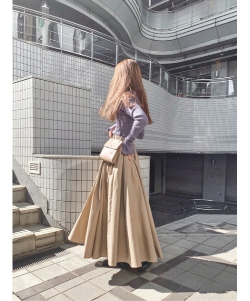 M_（エムアンダーバー）の「【M_】GATHER スカート（スカート・レディース・ベージュ/ブラック/オフホワイト・1/2）」の19枚目の写真