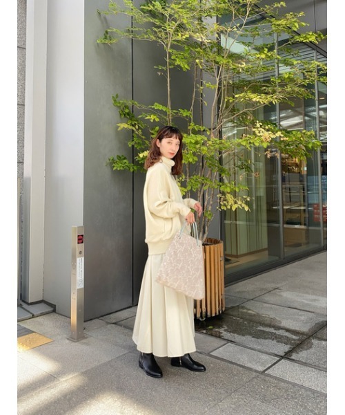 M_（エムアンダーバー）の「【M_】GATHER スカート（スカート・レディース・ベージュ/ブラック/オフホワイト・1/2）」の22枚目の写真