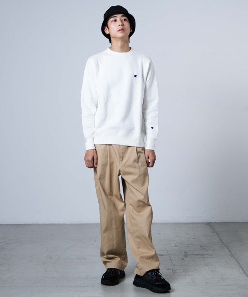 Champion（チャンピオン）の「WEGO/Champion 起毛刺繍プルオーバー（スウェット・メンズ・ホワイト/ブラック/ダークグリーン・MEDIUM/LARGE）」の6枚目の写真